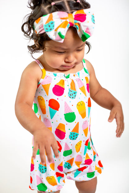My First Ice Cream Cone Bamboo Bubble Onesie | Baby Summer Outfit