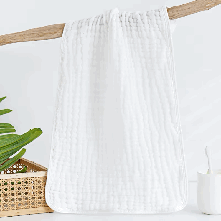 Muslin Baby Burp Cloths – 6-Layer Cotton, Unisex & Soft