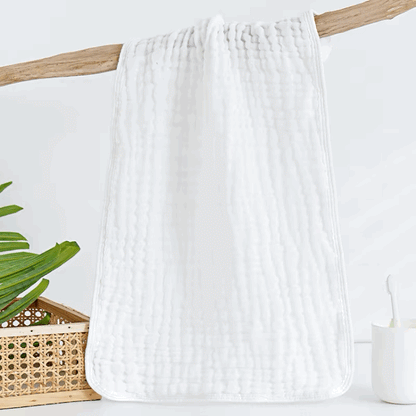 Muslin Baby Burp Cloths – 6-Layer Cotton, Unisex & Soft
