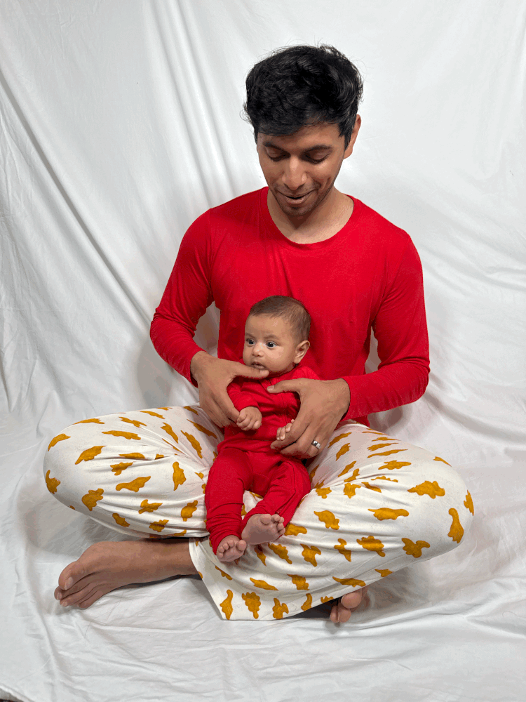 Red Bamboo Baby Onesie – Soft, Breathable & Convertible Design