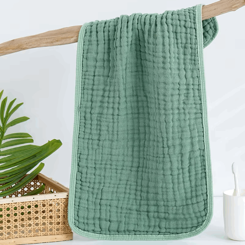 Muslin Baby Burp Cloths – 6-Layer Cotton, Unisex & Soft
