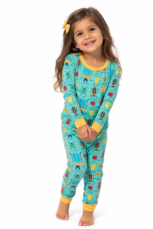 My First Beetle Bonanza™ Bamboo Kids Pajama Set | Butter-Soft Long Sleeve Pajamas