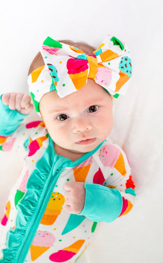 My First Ice Cream Cone Bamboo Onesie | Soft Baby Bodysuit