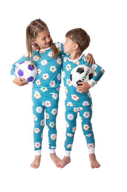My First World Cup Toddler Bamboo Pajamas | Soccer Two Piece Sleepwear