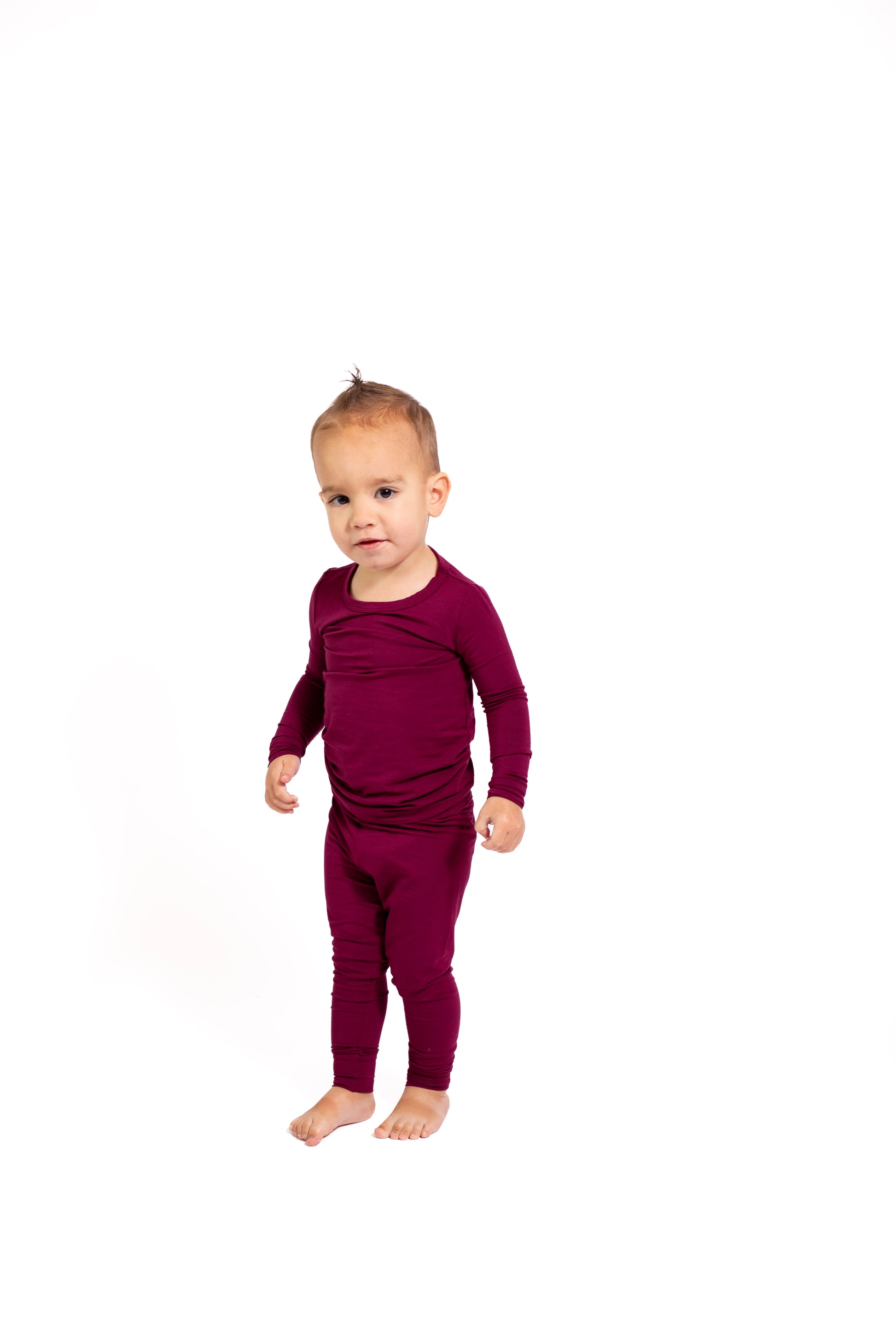 maroon bamboo 2 piece pajamas soft breathable sleepwear