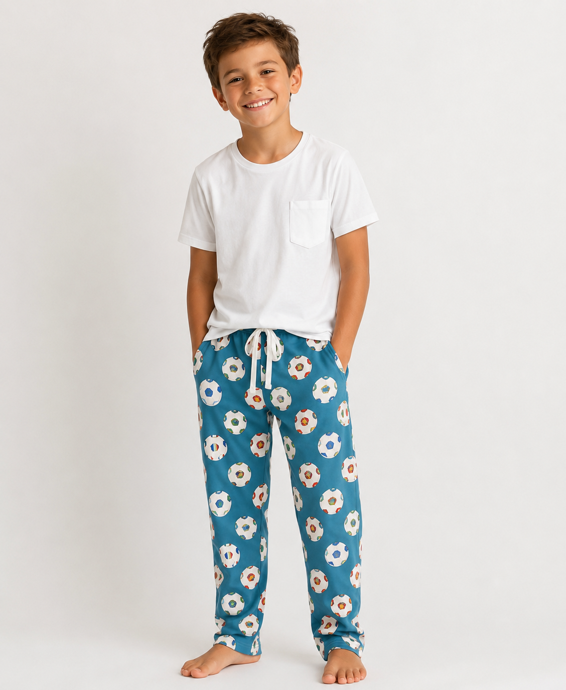 My First World Cup Soccer Pajamas for Kids Ages 7–12 | Bamboo PJ Set